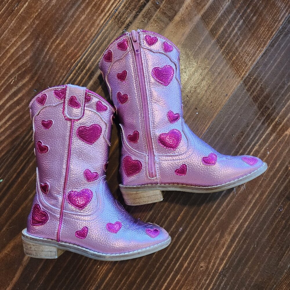 Wild + Rae Pink Heart Kids Boots. Wild and Rae